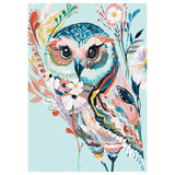 1 x Brand New Xiaomoyu 5D DIY Diamond Painting Kits, Owl Diamond Painting Pictures Full Drill, Diamond Rhinestone Crystal Embroidery Canvas Pictures Painting by Numbers for Adults Children Decorations - RRP €7.75