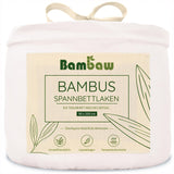 1 x RAW Customer Returns Bambaw Fitted Sheet 90x200 cm, Bamboo Fitted Sheet, Breathable and Soft, Summer and Winter Sheet White Fitted Sheet - RRP €41.95