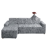 1 x RAW Customer Returns Jaotto Sofa Cover with Stretch Left Right Peninsula, Universal Corner Sofa Cover, Scratch-Resistant Sofa Cover Cat Chaise Longue L-Shaped 3 Seater 3 Seater, Gray Style  - RRP €58.99