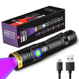 1 x RAW Customer Returns DARKBEAM UV flashlight black light rechargeable, Woodsche lamp black light flashlights ultraviolet 395nm mini hand UV LED light, pocket size with clip, pet urine detectors, resin curing - RRP €21.99