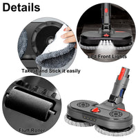 1 x RAW Customer Returns Italdos Motorized Turbo Brush Floor Mop Compatible for Dyson V7 V8 V10 V11 V15 Vacuum Cleaner Lava Floor Polish Marble Wood Including Microfiber Cloth and Water Tank - RRP €81.41