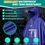 1 x RAW Customer Returns KTUEOV Rain Poncho, Reusable Waterproof Poncho with Reflective Women Men 3 in 1 Multifunctional Raincoat Foldable PU Breathable Lightweight Rain Coat for Trekking Camping Fishing - RRP €23.18