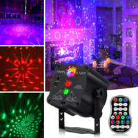 1 x RAW Customer Returns Mini disco lights stage light, noise activated party lights with remote control and timer, 90 light patterns strobe light via 6W USB power supply for bar party birthday wedding Christmas - RRP €29.88