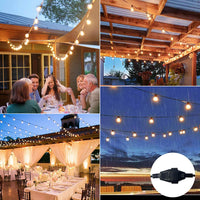 2 x RAW Customer Returns ZOTOYI LED Outdoor String Lights, 15M IP65 Waterproof Garden String Lights with 25 2 G40 Bulbs, Outdoor and Indoor Lights for Christmas Wedding Party, Warm White - RRP €91.98