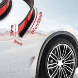 1 x RAW Customer Returns awliye 4 pieces universal fender flares 1.5M car wheel fender 3.8cm wide car wheel arch extension wheel protection wheel arch strip for car SUV rubber lip widening protector and decoration - RRP €33.99