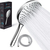 1 x RAW Customer Returns SparkPod high pressure hand shower with hose - 15 cm surface - XXL rain shower with extra long hose - Luxurious design - Tool-free installation in 1 minute - Chrome shower head - Large hand shower - RRP €37.97