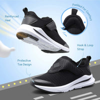 1 x Brand New DREAM PAIRS sneakers children s sports shoes girls boys sneakers indoor shoes breathable running shoes outdoor fitness shoes with Velcro fastener BLACK SDRS2314K-E size 33 EUR  - RRP €32.24