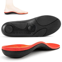 1 x RAW Customer Returns PCSsole comfort insoles work shoes for heel spurs, plantar fasciitis and flat feet - orthopedic insoles that are particularly soft and comfortable and for men and women. Red 25 cm  - RRP €26.99