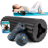 1 x RAW Customer Returns Fascia roll set, removable fascia set of 3, with fascia ball and fascia roll small, for fascia training and self-massage of all muscles - RRP €20.02