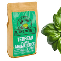 1 x RAW Customer Returns TERRE D AUGUSTE - potting soil for aromatic plants 6L with resealable zipper - specific potting soil with BIOCHAR for potted herbs - vegetables, basil, thyme, rosemary, ... - RRP €19.63