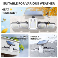 1 x Brand New HENGYANG Solar Lights for Outdoor with 5 Light Heads Solar Light 2000 Lumen Solar LED Lights with Adjustable Lighting Angle 3 Modes IP65 Waterproof Waterproof Solar LED Garden Light - RRP €20.4