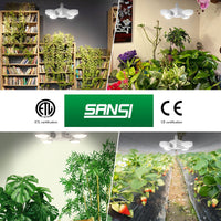 1 x RAW Customer Returns SANSI 30W Plant Lamp LED Full Spectrum, E27 White Foldable Grow Light Bulb, High PPFD Plant Light for Indoor Plants, Hydroponics, Succulents, Seedlings, Vegetables, Flowers Gardening - RRP €35.99