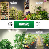 1 x RAW Customer Returns SANSI 30W Plant Lamp LED Full Spectrum, E27 White Foldable Grow Light Bulb, High PPFD Plant Light for Indoor Plants, Hydroponics, Succulents, Seedlings, Vegetables, Flowers Gardening - RRP €35.99