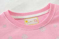 1 x Brand New CM-Kid Girls with Long Mouwen for Girls Sweatshirt, 5 Christmas Pink, 110 EU - RRP €18.84