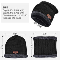 38 x Brand New SZGIARUY Winter Hat and Scarf for Men and Women Pack of 2 Size 58, black - RRP €433.96