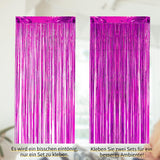 1 x Brand New Annhua Pack of 2 Tinsel Curtains Purple, Fringe Glitter Curtains 3.3 ft x .6.6 ft, Foil Fringe Curtain for Birthdays, Weddings, Baby Showers, Anniversaries - RRP €30.0