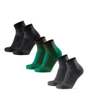 1 x RAW Customer Returns DANISH ENDURANCE Merino hiking socks low-cut, 3 pack multi-coloured 1x dark green, 1x grey, 1x black , 39-42  - RRP €24.95