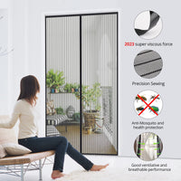 1 x RAW Customer Returns MYCARBON Magnetic Fly Screen 90x230cm Mosquito Net for Door and Window with Magnet, Resistant and Breathable, Anti-Fly Curtain, Black - RRP €19.98