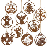 1 x RAW Customer Returns BOFUNX 10pcs Christmas Pendants Metal Christmas Ornaments Christmas Pendants Hanging Christmas Decorations for Christmas Tree DIY Crafts - RRP €6.99