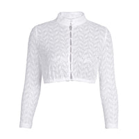 1 x RAW Customer Returns Kelliar Elegant and beautiful closed white lace women s Dirndl blouse, white, 40 - RRP €24.0