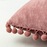 5 x Brand New MIULEE Set of 2 Cushion Covers Corduroy Fabric with Decorative Pompoms Pillowcase Cute Modern Soft Durable for Living Room Children s Bedroom Cafe Balcony 50x50CM Dark Pink - RRP €96.0