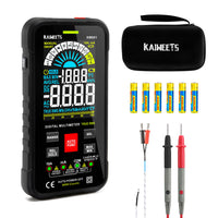 1 x RAW Customer Returns KAIWEETS Smart Digital Multimeter, T-RMS 10000 Count Auto Manual Digital Tester with Voltmeter Ohmmeter Capacitance Meters, Measures AC DC Voltage Current Resistance Continuity Frequency Diodes - RRP €53.99