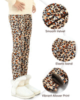 4 x Brand New Domee Girls Leggings Lined Thermal Leggings Winter Warm Pants 2 Pack Leopard Print with Dots 104-110 Manufacturer Size 110  - RRP €80.64