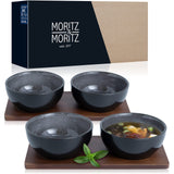 1 x RAW Customer Returns Moritz Moritz VIDA 6-piece soup plate set anthracite - soup plate for 6 people - porcelain dishwasher and microwave safe - RRP €50.2