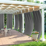 1 x RAW Customer Returns PONY DANCE outdoor curtains with weighted bags - outdoor curtain weatherproof for balcony terrace sun protection curtain thermal curtains with eyelets, 2 pieces H 213 x W 132 cm, Biscotti Beige - RRP €51.1