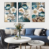 1 x RAW Customer Returns UGZDEA Canvas Posters Set of 3 Nordic Flowers Posters Wall Art Decor for Living Room Bedroom Unframed,3x50x70cm,A - RRP €19.2