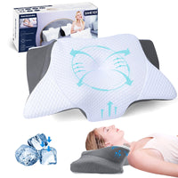 1 x RAW Customer Returns SAHEYER Memory Foam Pillow Neck Pillow Head Pillow, Ergonomic Orthopedic Pillow Side Sleeper Pillow Anti-Snoring Pillow for Side, Back Stomach Sleepers - RRP €35.54