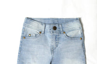 1 x RAW Customer Returns BIENZOE Girls Cotton Stretchy Denim Shorts Pure Blue 18 - RRP €22.8