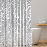 1 x RAW Customer Returns EurCross Shower Curtain 120 x 200 cm with Weight Magnet, Waterproof Shower Curtain Transparent for Bathroom, Eva Washable Bath Curtain, Anti-Mold Antibacterial, Includes 8 Shower Curtain Rings - RRP €15.12