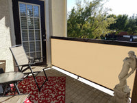 1 x RAW Customer Returns Sunnylaxx balcony privacy screen balcony cover 90x400 cm wind protection opaque balcony cover, balcony cladding, PES 170g m , wind and UV protection, with eyelets and cable ties sand - RRP €18.73