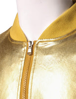 1 x RAW Customer Returns JOGAL Men s Metallic Disco Jacket with Gold Zip M - RRP €46.39