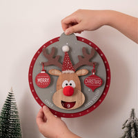 12 x Brand New Valery Madelyn Wooden Christmas Decoration, Christmas Countdown Calendar Window Decoration Door Decoration Christmas Pendant, 22x23cm Moose Advent Calendar, Red Gray Theme - RRP €139.92