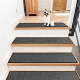 1 x RAW Customer Returns GOYLSER stair mats Anti-slip stair mats Stair carpet with cuddly soft pile Self-adhesive machine washable stair protectors 76cmx20cm 15 pieces light grey - RRP €69.76