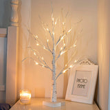 1 x RAW Customer Returns EAMBRITE light tree light branches for indoors 24 warm white LEDs tree birch decorative branches battery operated Christmas decoration for home party birthday wedding interior decoration 60cm 2ft  - RRP €16.99