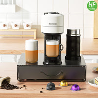 1 x RAW Customer Returns Metallic coffee pod holder for 48 Nespresso Vertuo, Tchibo Cafissimo, K-fee, ALDI Expressi, and Lavazza capsules - Nespresso Vertuoline capsule drawer organizer and coffee machine stand - RRP €39.99