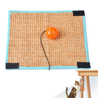 3 x Brand New DINGC cat scratching mat with toy bells, sisal cat mat with Velcro fastener, cat scratching carpet for scratching cat claws and protecting carpeted furniture 32 x 24 cm  - RRP €41.97