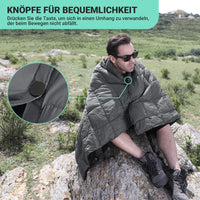 1 x RAW Customer Returns KingCamp Camping Blanket, Lightweight Outdoor Travel Blanket, Multifunctional Warm Sleeping Blankets Ultralight with Snap Button for Picnics Beach Camping Hiking Car Indoor - RRP €34.95