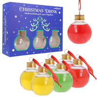 1 x RAW Customer Returns Pack of 6 Christmas tree baubles 100ml for filling, Christmas baubles, motif baubles made of plastic, Christmas tree decorations, unbreakable, break-proof - RRP €22.99