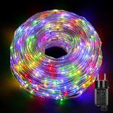 1 x RAW Customer Returns GlobaLink 50M LED rope lights, 1000 LED Christmas lights, outdoor power, IP65 waterproof, tube fairy lights, PVC wire, 8 modes for indoors, outdoors, gardens, weddings, parties, Christmas decorations, warm white - RRP €45.32