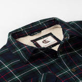 5 x Brand New Coevals Club Men s Flannel Jacket Shirt Sherpa Lumberjack Shirt Flannel Shirt Long Sleeve Checked Press Studs Cotton Winter Shirt Green Navy Black 11 XL  - RRP €252.05