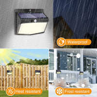 1 x RAW Customer Returns Peasur Solar Lamps for Outdoor Use with Motion Sensor, Pack of 3 138 LED 180 Super Bright Solar Light Security Wall Light 3 Modes IP65 Waterproof Wall Light Garden - RRP €19.61