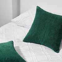 1 x RAW Customer Returns Topfinel set of 2 cushion covers 50x50 dark green corduroy striped pattern cushion covers cushion cover decorative cushion sofa cushion couch cushion decorative cushion chair cushion decorative cushion - RRP €18.14