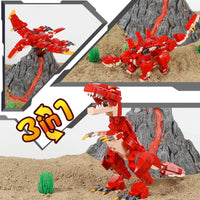 2 x RAW Customer Returns QLT QIAOLETONG Jurassic Dinosaur STEM 3-in-1 Construction Toy Dino Building Blocks for Boys and Girls 6-14 Clamp Building Blocks Ideas Compatible with Lego Dinosaurs 287PCS  - RRP €43.98