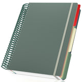 1 x RAW Customer Returns Yarotm Notebook A4 Squared - Spiral Notebook Ring Binder 23.5x29.8cm - Squared Notepad Diary Spiral Binding A4 - Notebook Tear-Off 90g Paper 240 Pages for Travel Diary, Green - RRP €22.99