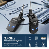 1 x RAW Customer Returns LEKATO Wireless Guitar Transmitter Receiver 2.4GHz Wireless Guitar Cable Runtime 8H Rechargeable Wireless Digital Guitar Bass Device WS80  - RRP €37.91