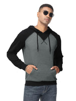 1 x Brand New YuKaiChen Men s Pullover Hoodie Patchwork Sweatshirt Casual Raglan Sleeve Hoodie with Pockets M Black - RRP €27.6